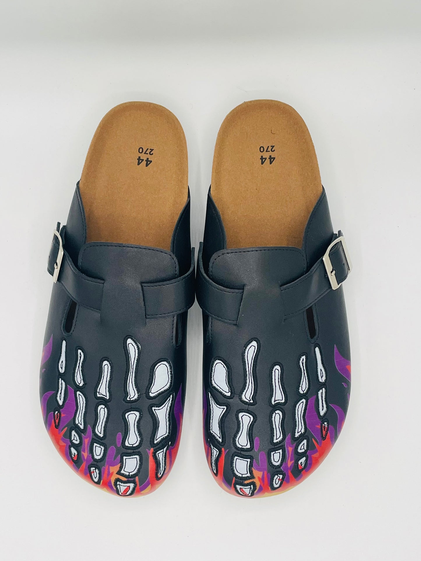 Purple FlameBone Clogs
