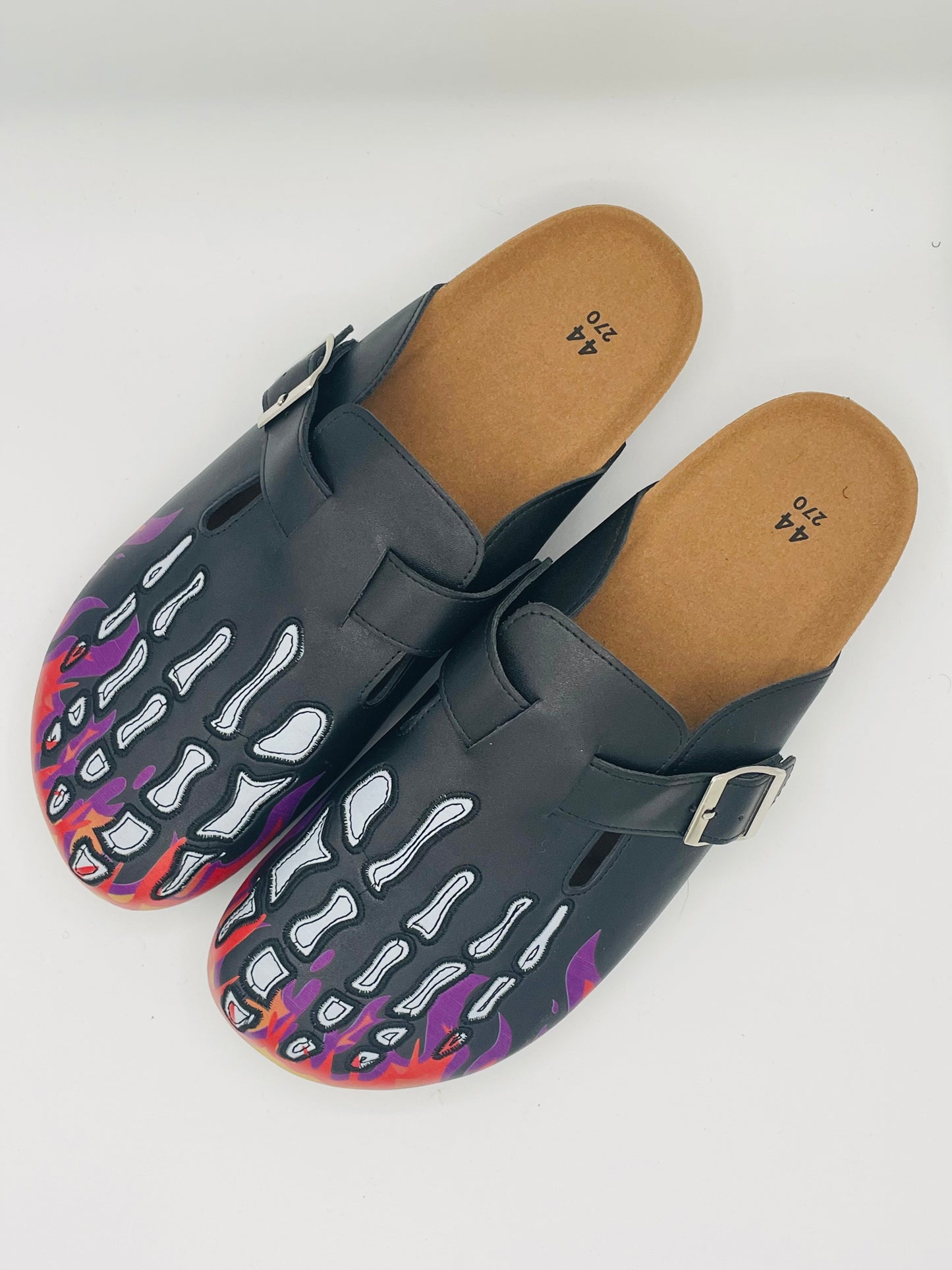 Purple FlameBone Clogs