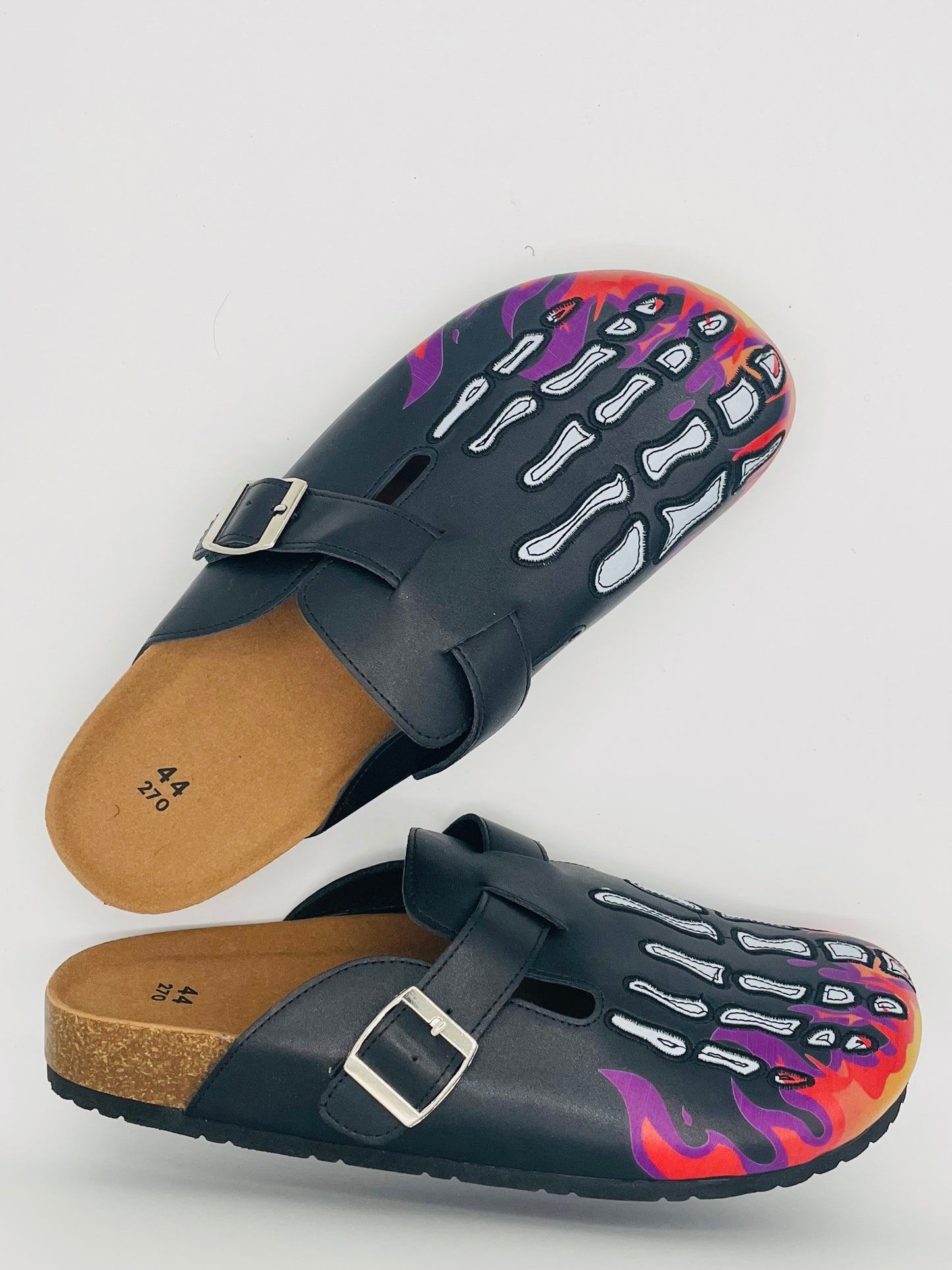 Purple FlameBone Clogs